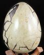 Septarian Dragon Egg Geode - Black Crystals #47472-3